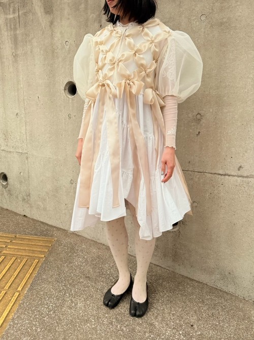 トップス Ribbon Bolero Blouse overlace | ribbon bolero blouse
