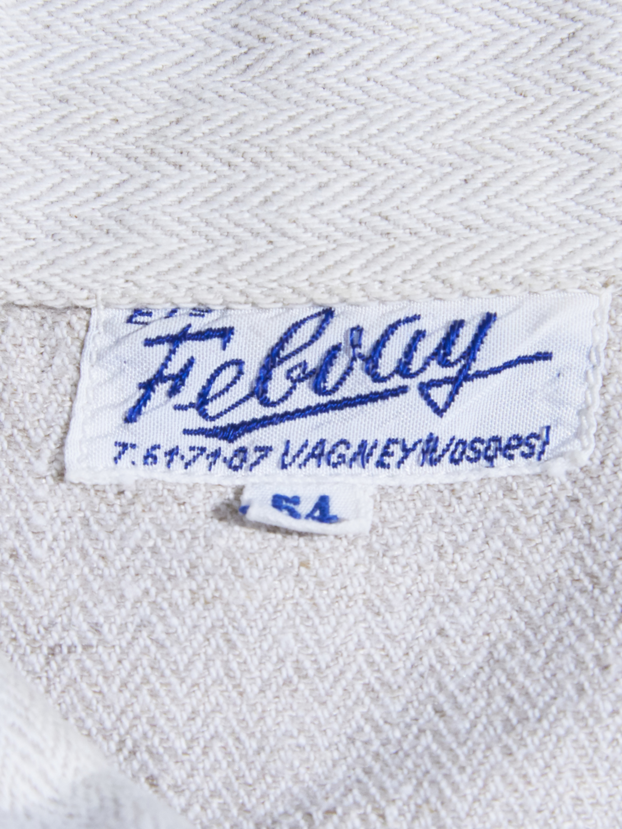 1950s "Feluay" herringbone linen pullover smock -ECRU-