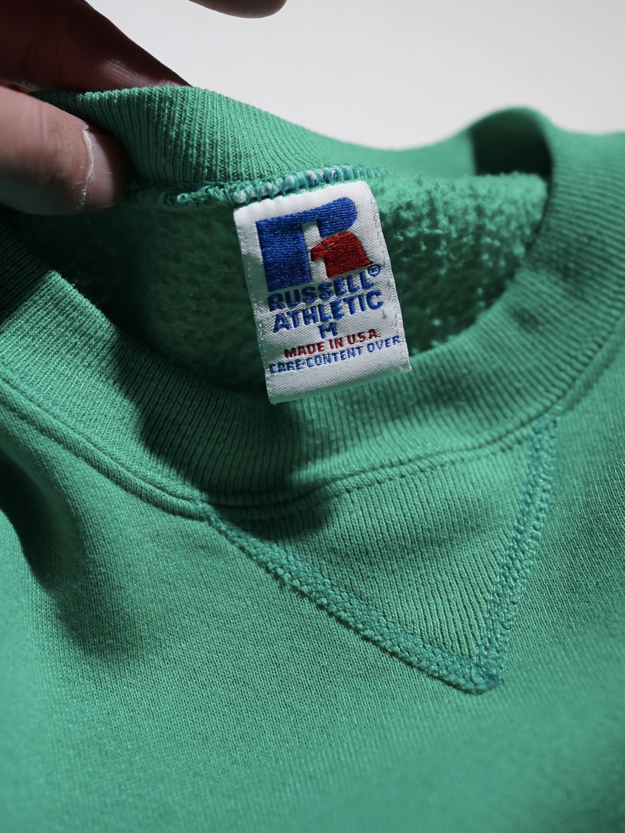 1990's RUSSELL ATHLETIC Plain sweat shirts/Made in USA