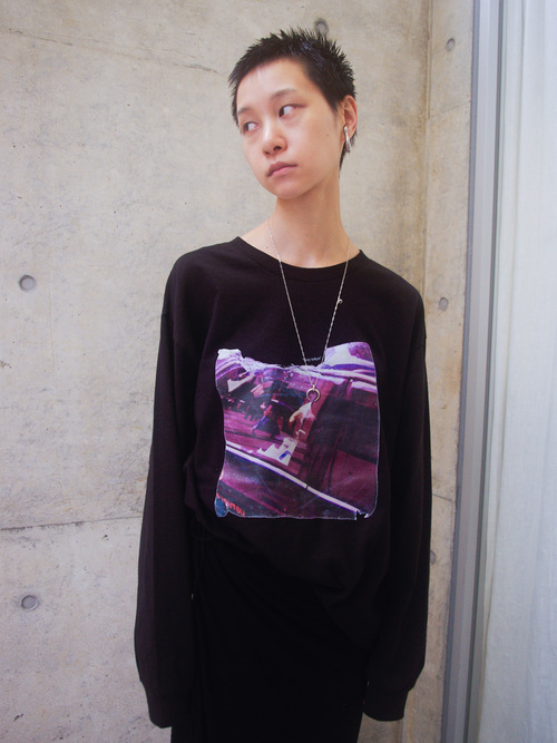 "hazy tokyo" concept photo L/S T-shirt