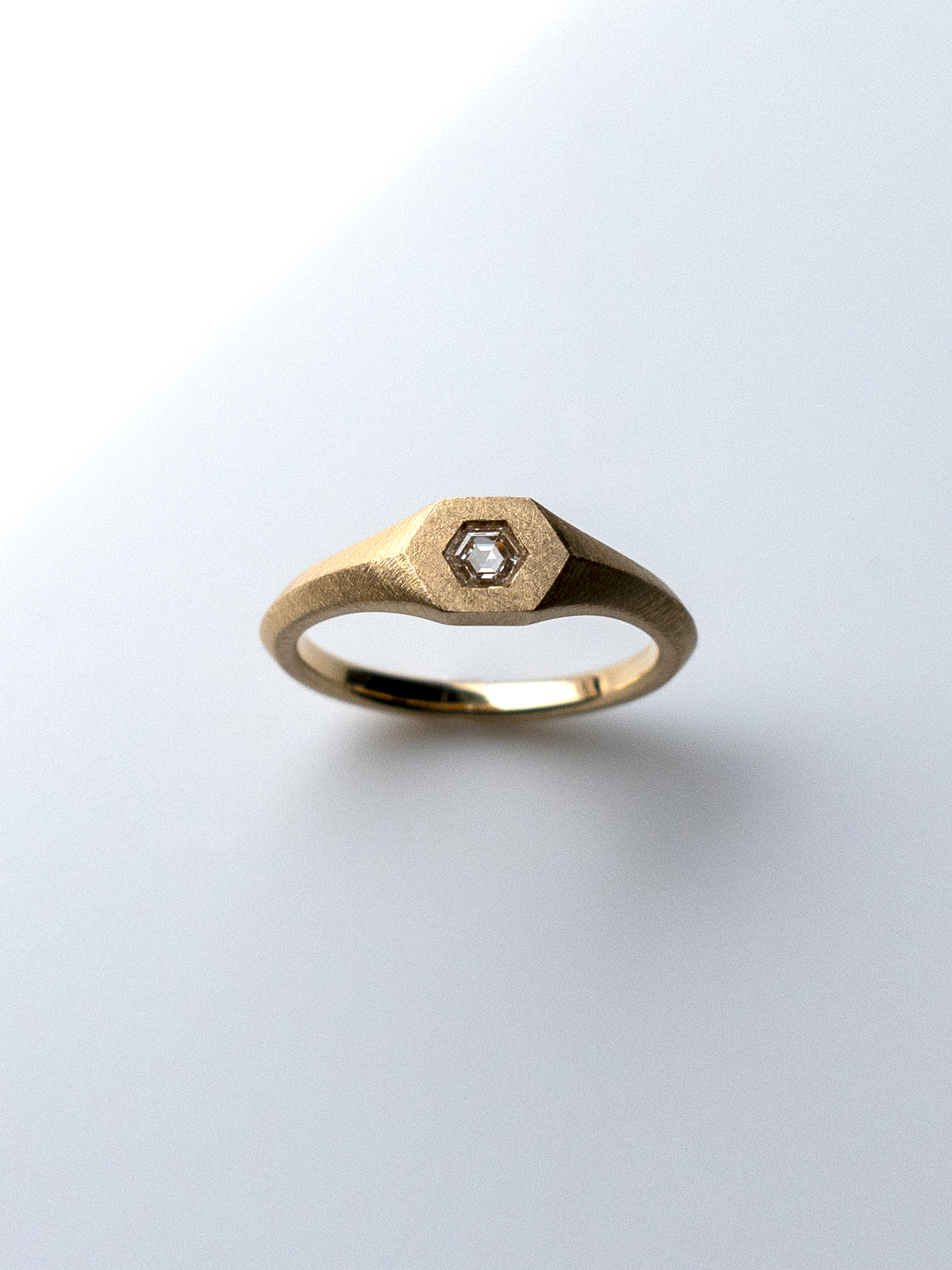 HEXAGON DIAMOND SIGNET RING / ONE OFF Series　　　　[Sold out] - simmon WEB SHOP