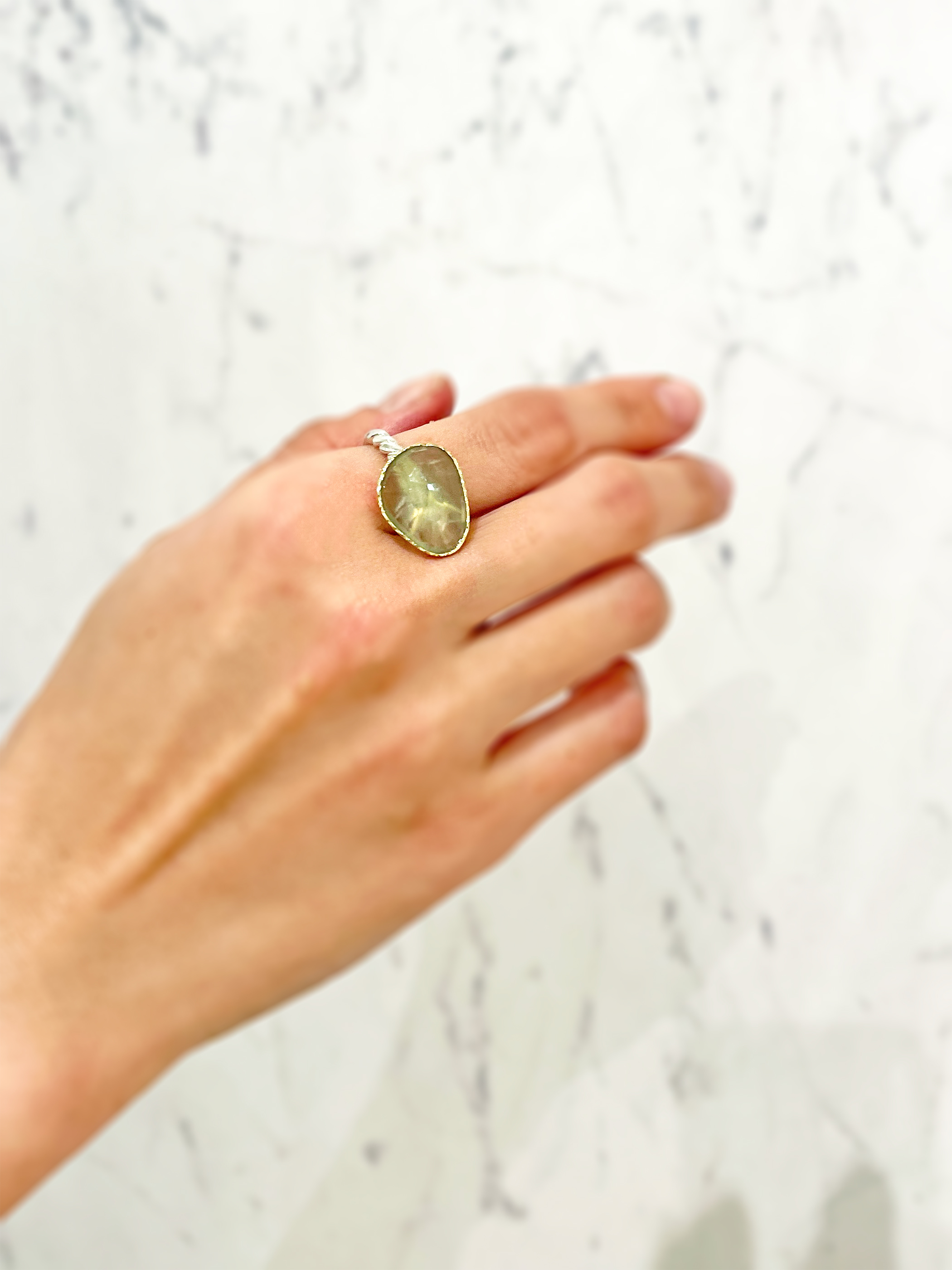 LiniE Official Site | AIR RING_MOSS AGATE