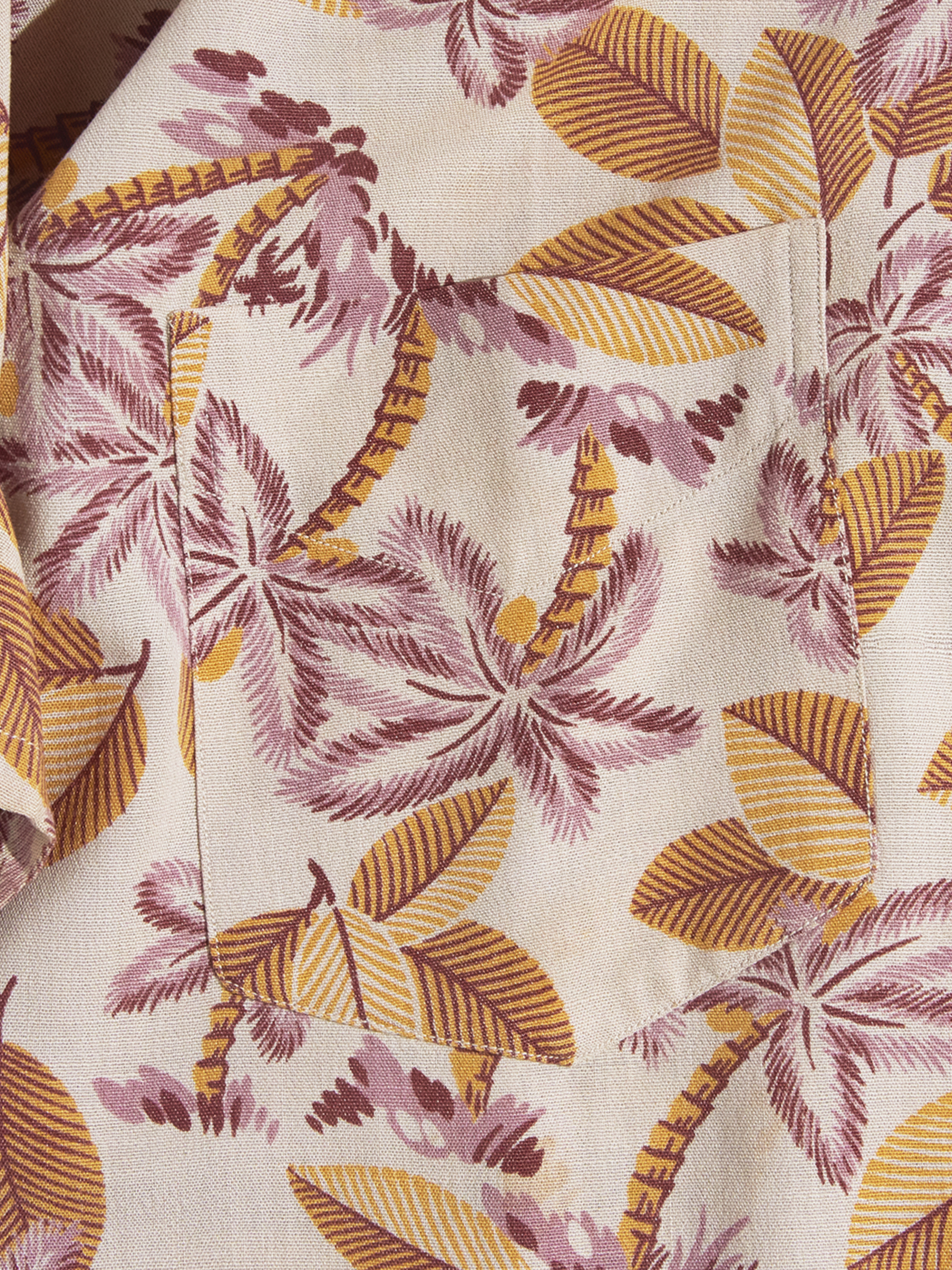 1940-50s "Bond" cotton hawaiian shirt -BEIGE-