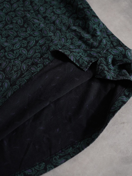 1990's Paisley pattern Henry-neck Tee / Made in Turkey