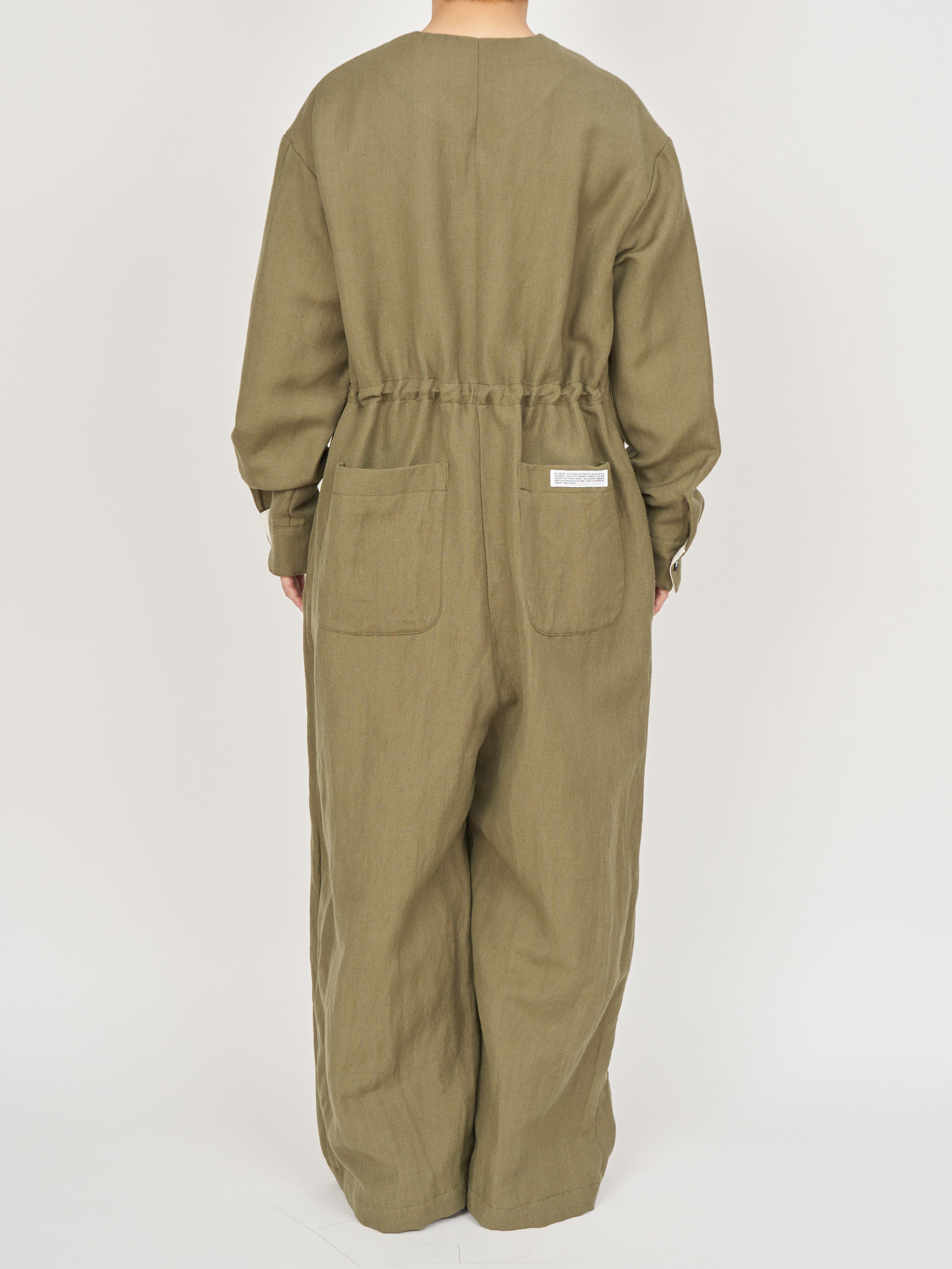 【受注商品】panda rompers・KHAKI×WHITE