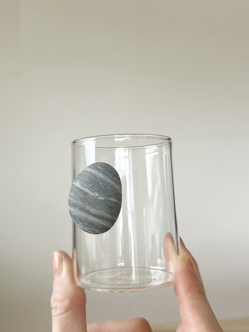 floating stone / 石付きグラス SS2