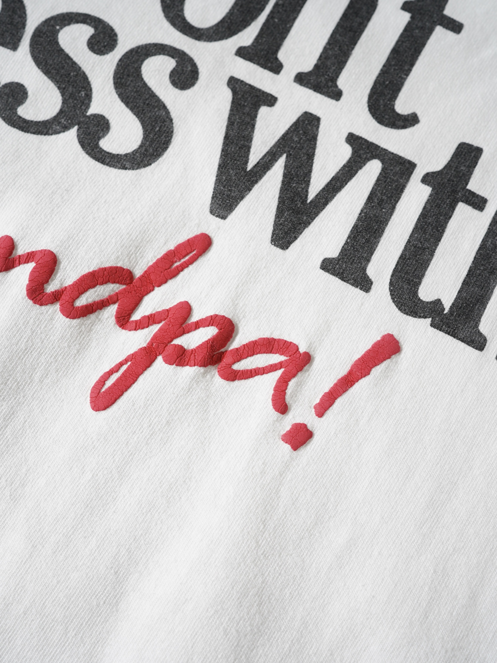 1990's Don't mess with grandpa! Print T-shirt / Made in USA