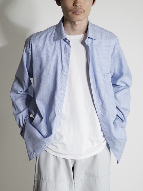St Croix Woven pattern cotton L/S shirt / Made in Italy