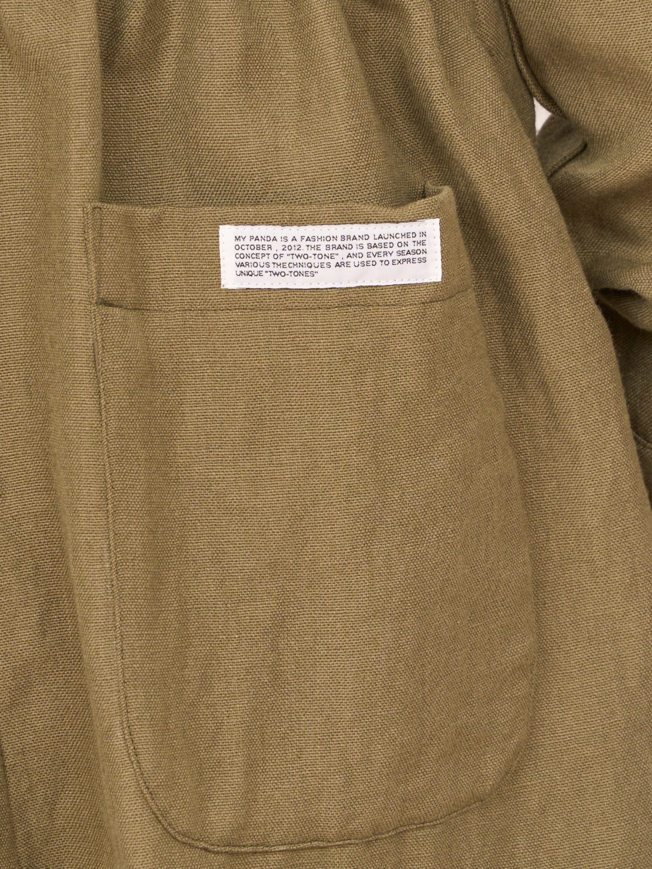 【受注商品】panda rompers・KHAKI×WHITE