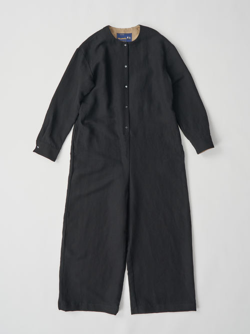 【受注商品】panda rompers・BLACK×BEIGE