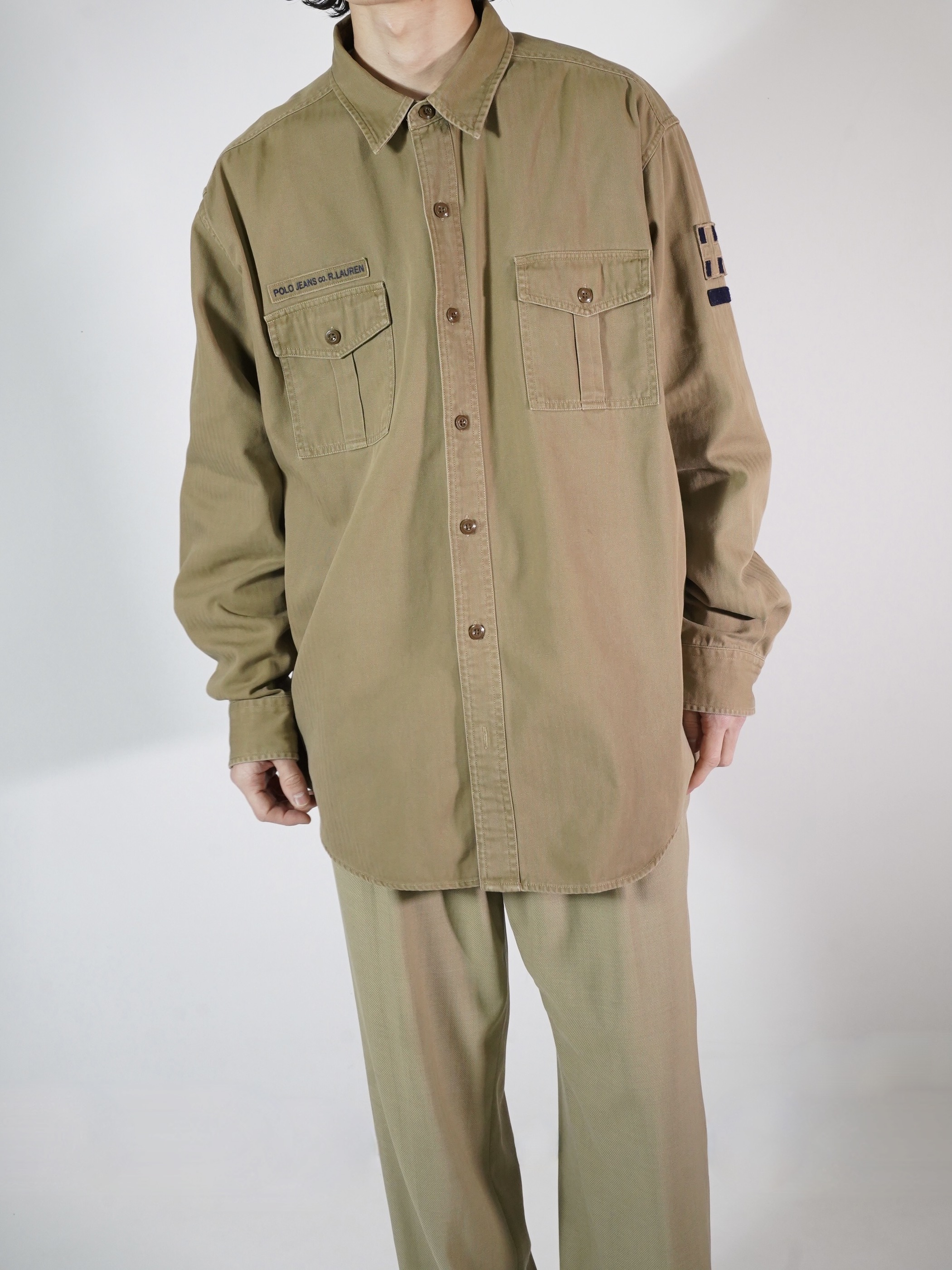 1990's POLO JEANS CO Military Utility shirts