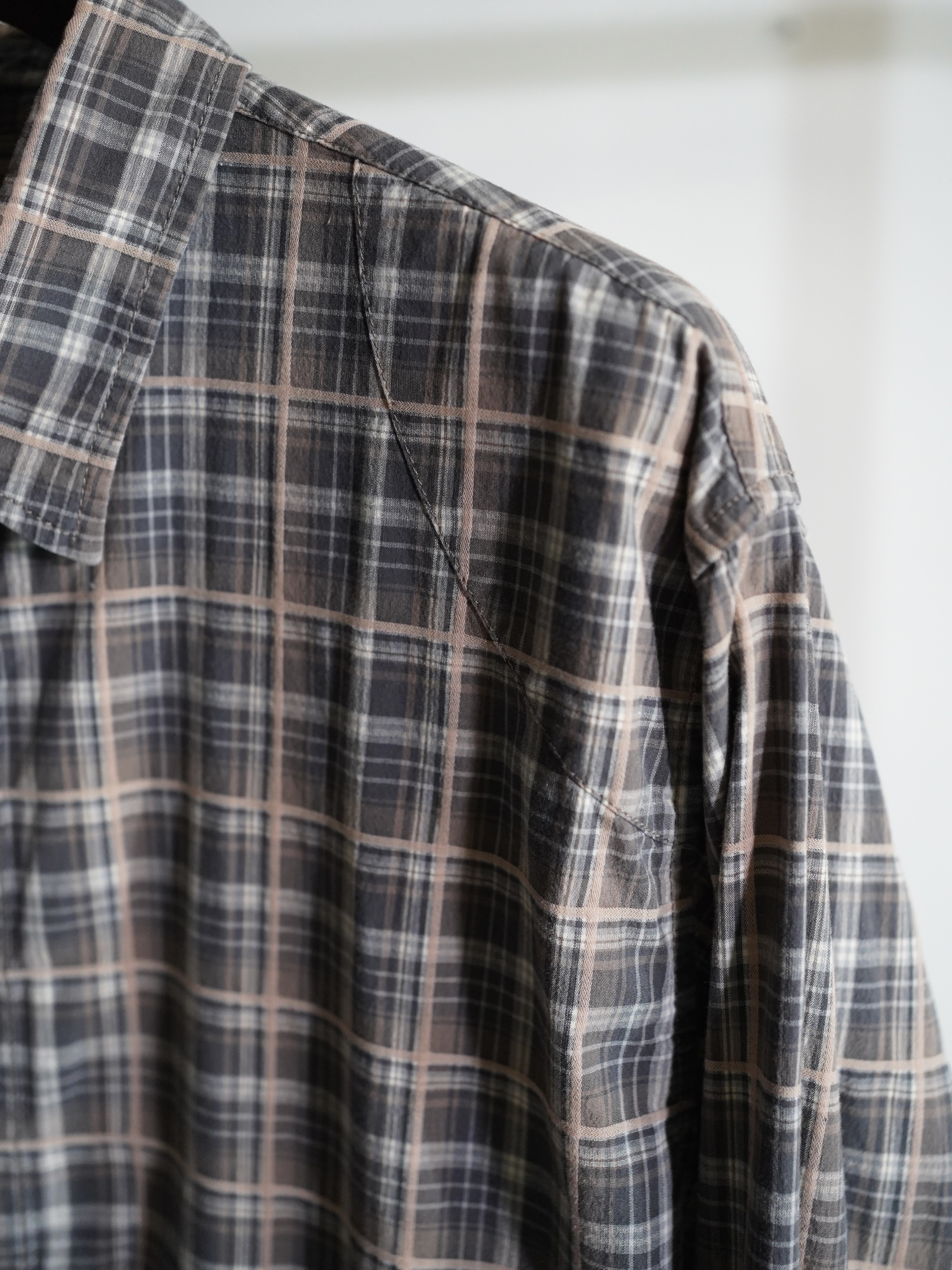 1990's Calvin Klein Cotton Elastane L/S check shirt