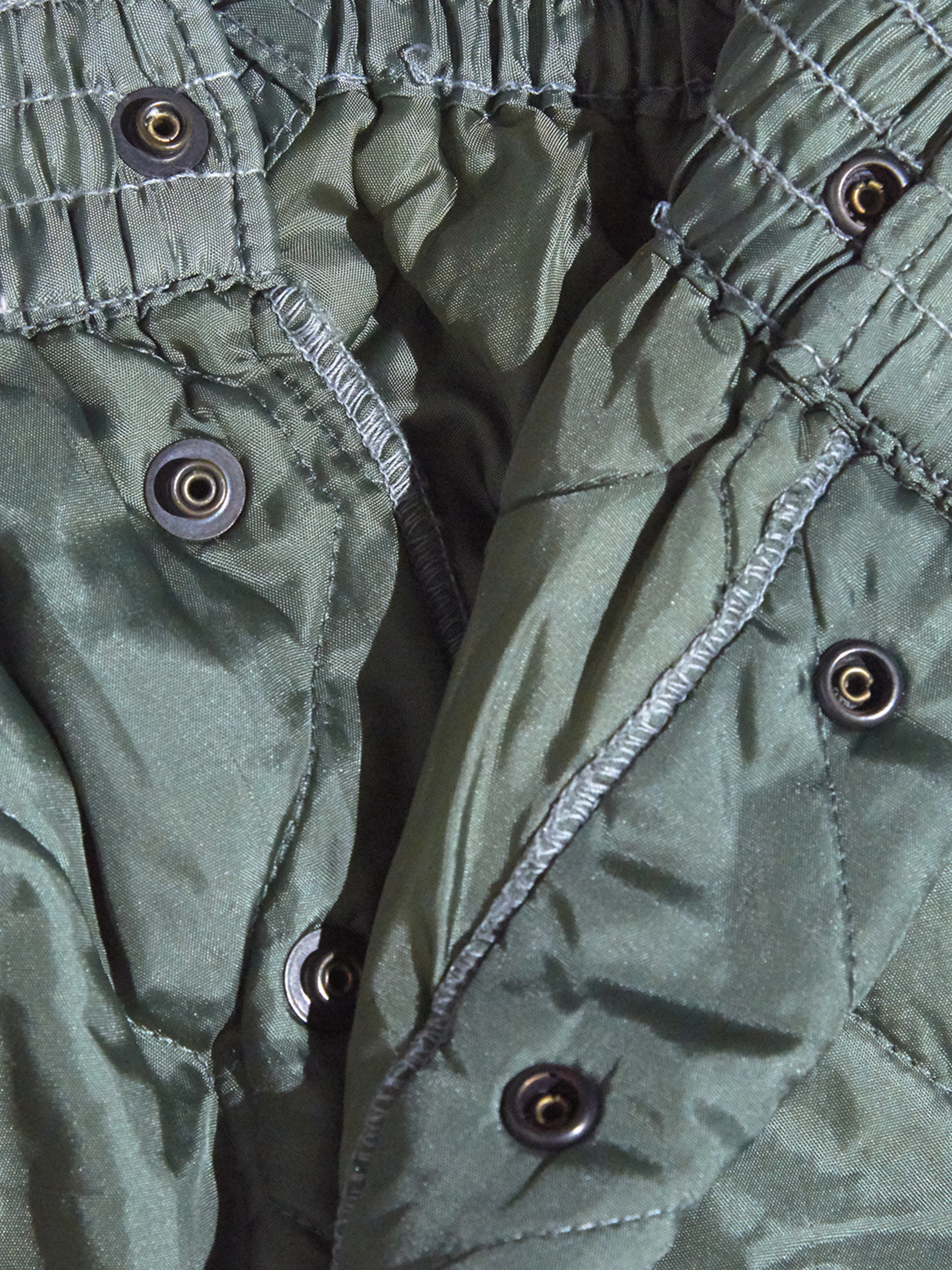 1980-90s? "US Air Force" CWU-9P quilting liner trousers -SAGE GREEN-