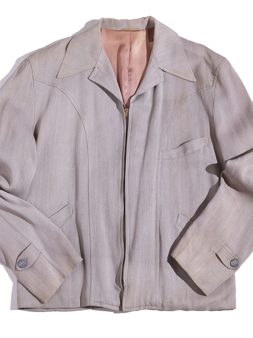 1950s "Glenshore" rayon gabardine jacket -GREY-