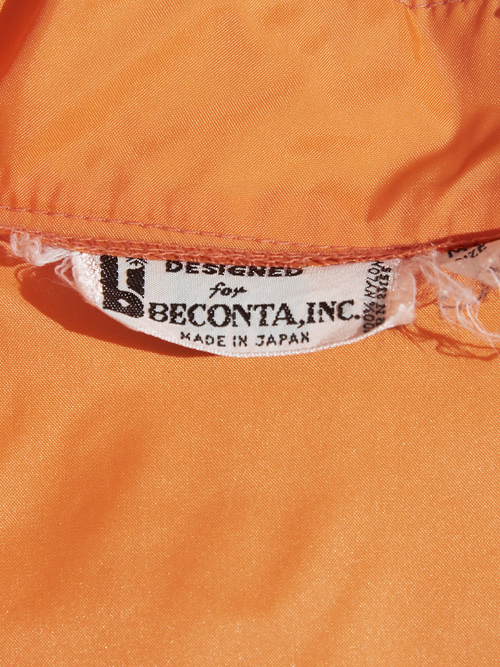 1970s "BECONTA" half zip nylon pullover -ORANGE-