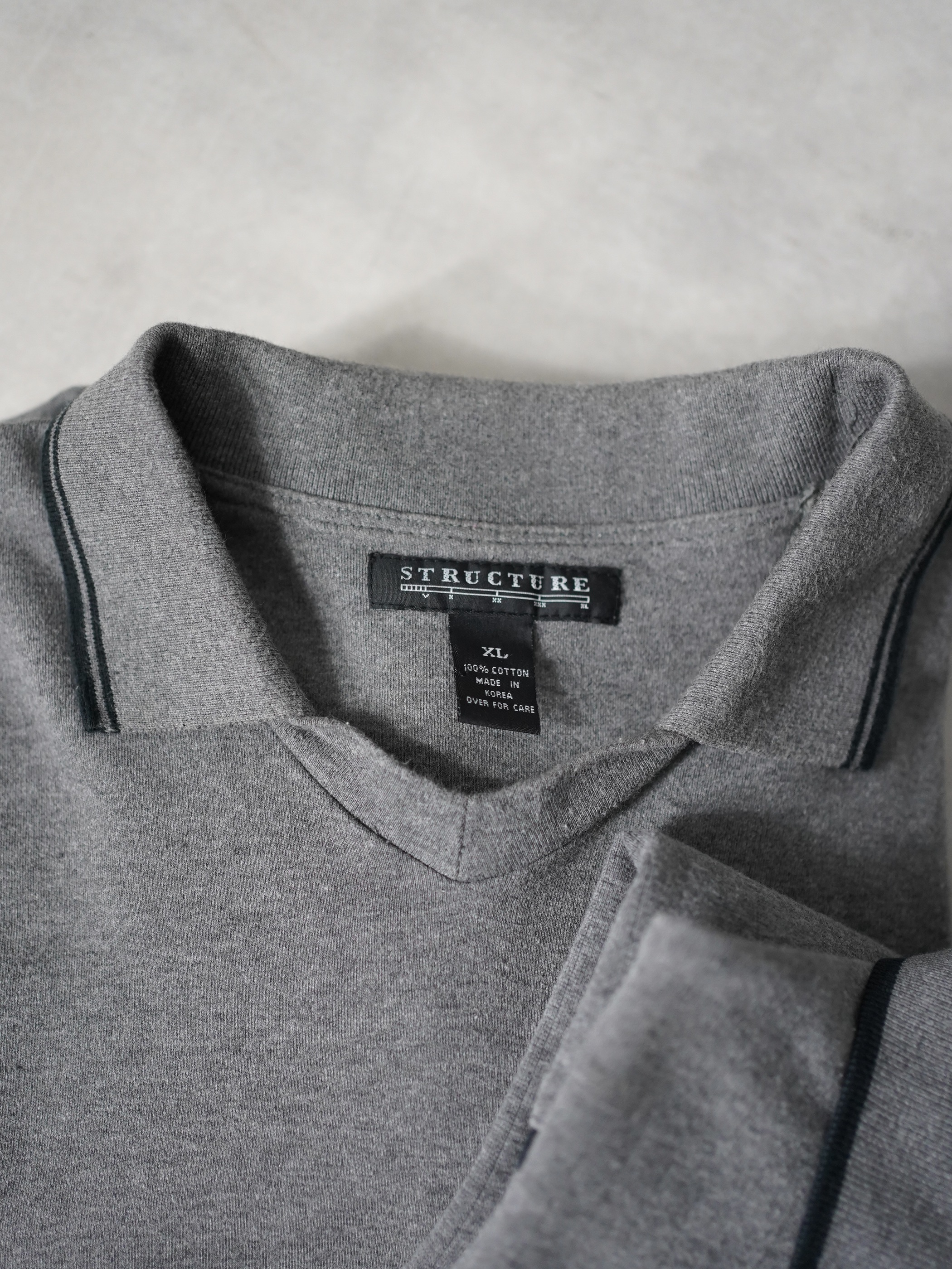 STRUCTURE V-neck L/S polo shirts