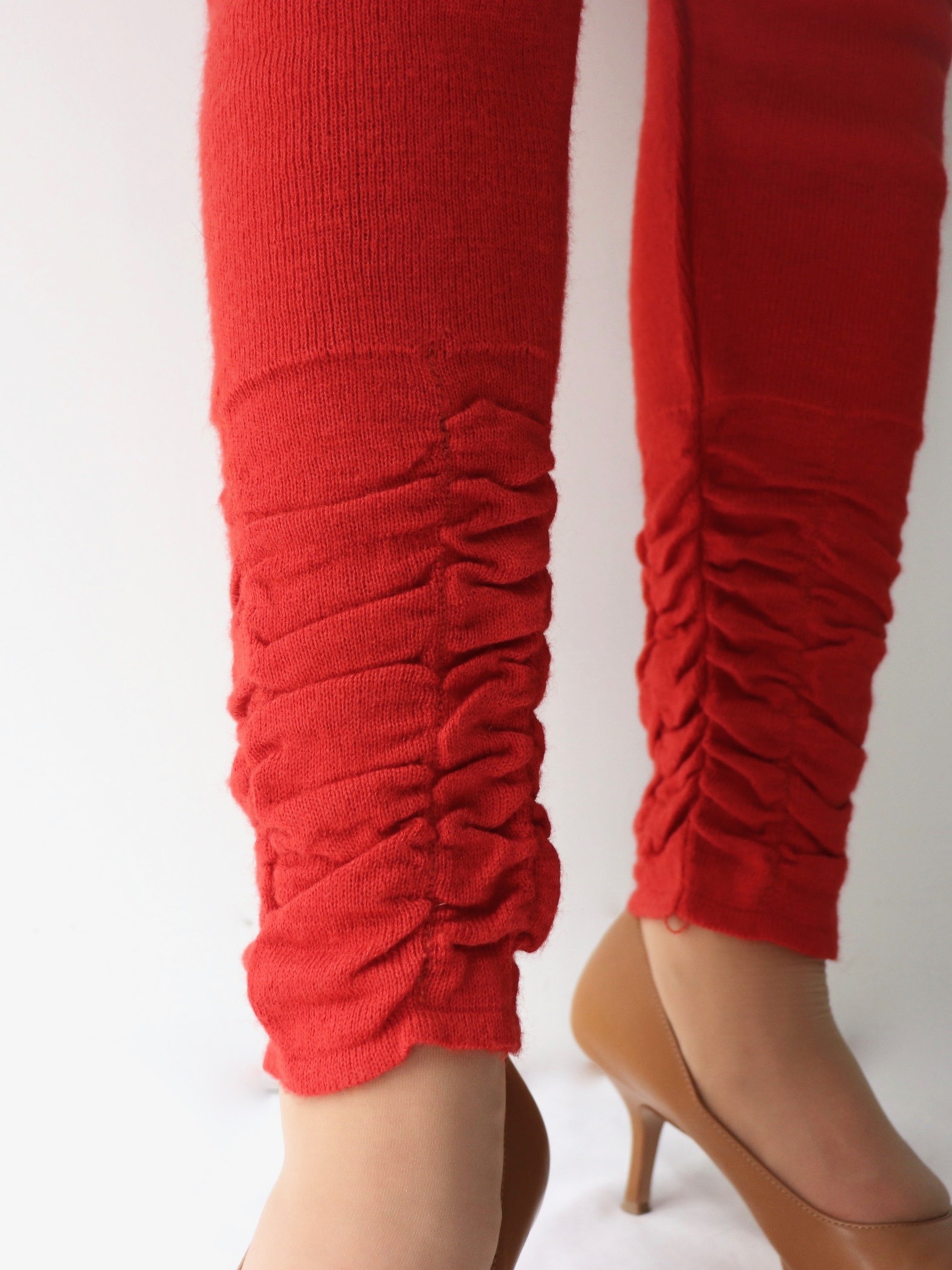 Color knit pants