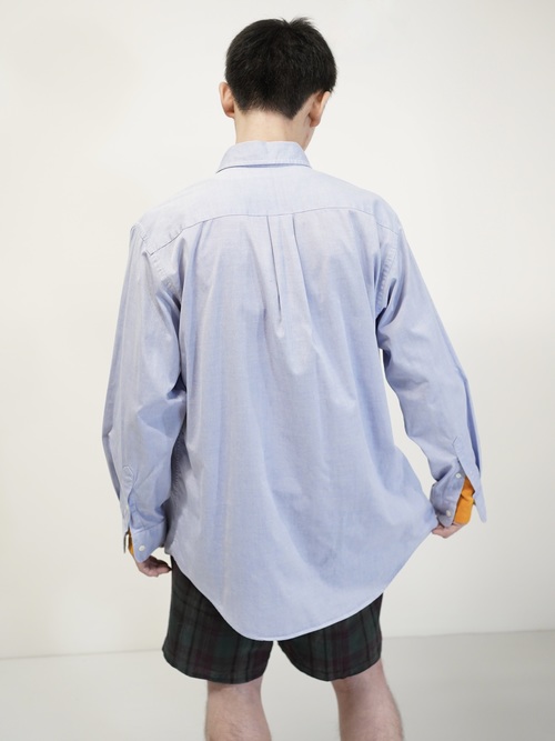 1990's BRITCHES Pinpoint Oxford cotton L/S shirt / Made in Hong Kong