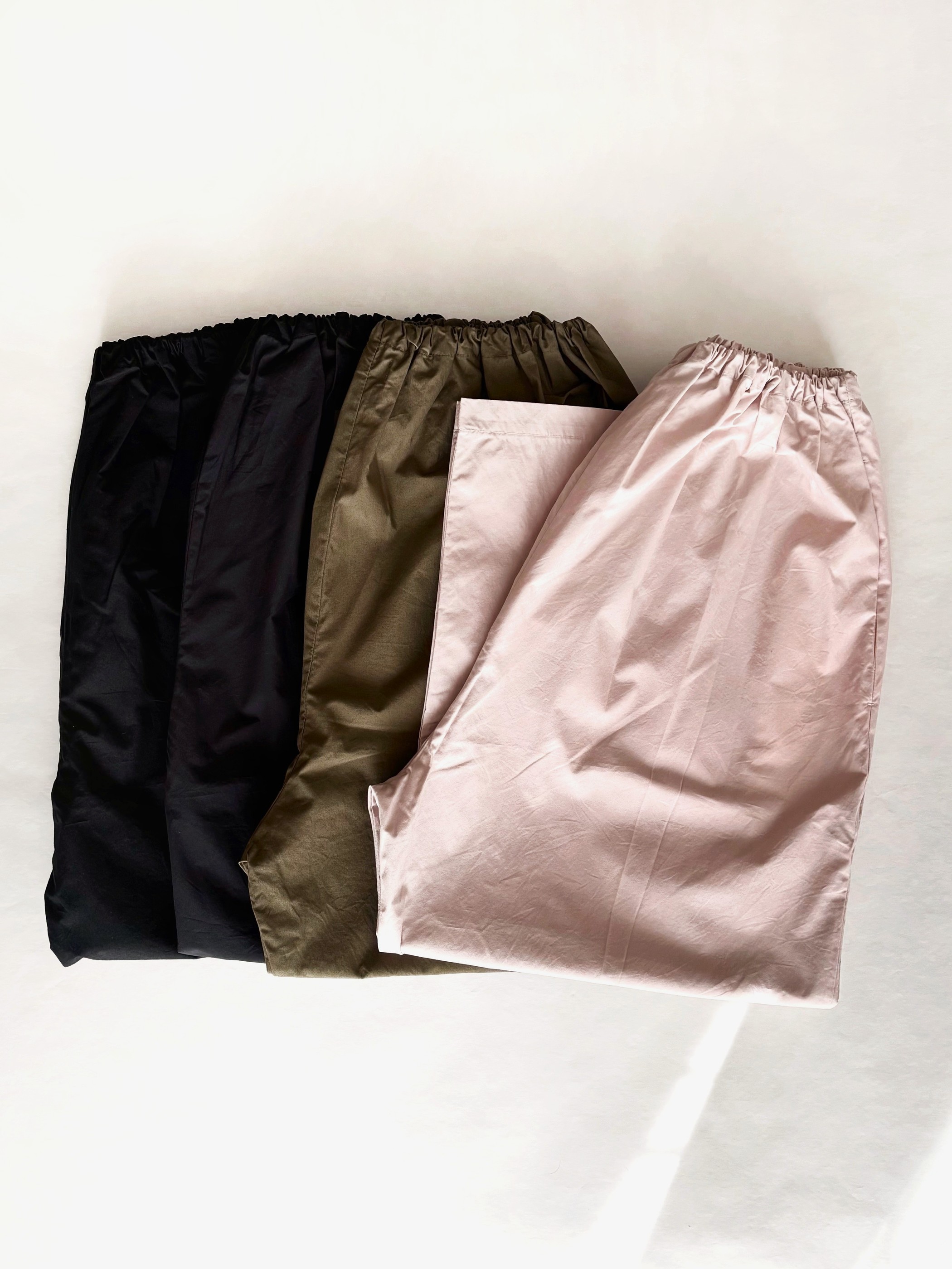 シンプルワイドパンツ２　黒