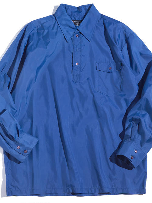 1970s "Obermeyer" nylon pullover shirt -BLUE-