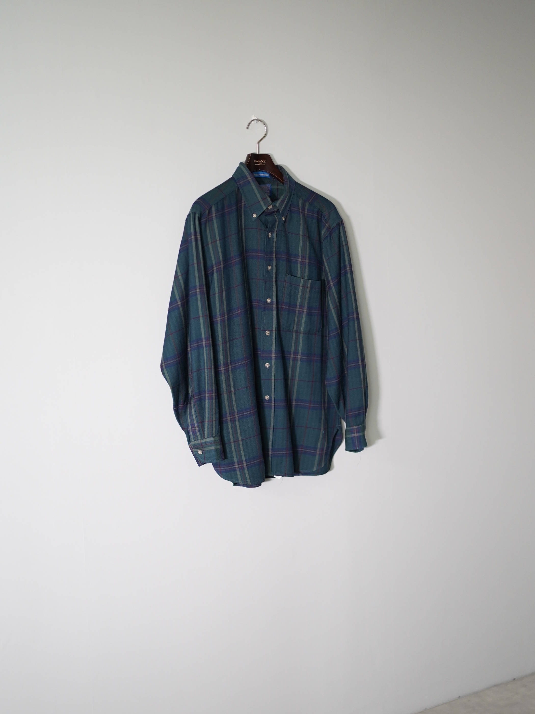 1980's SIR PENDLETON Pure Virgin Wool B.D. check shirts/Made in USA