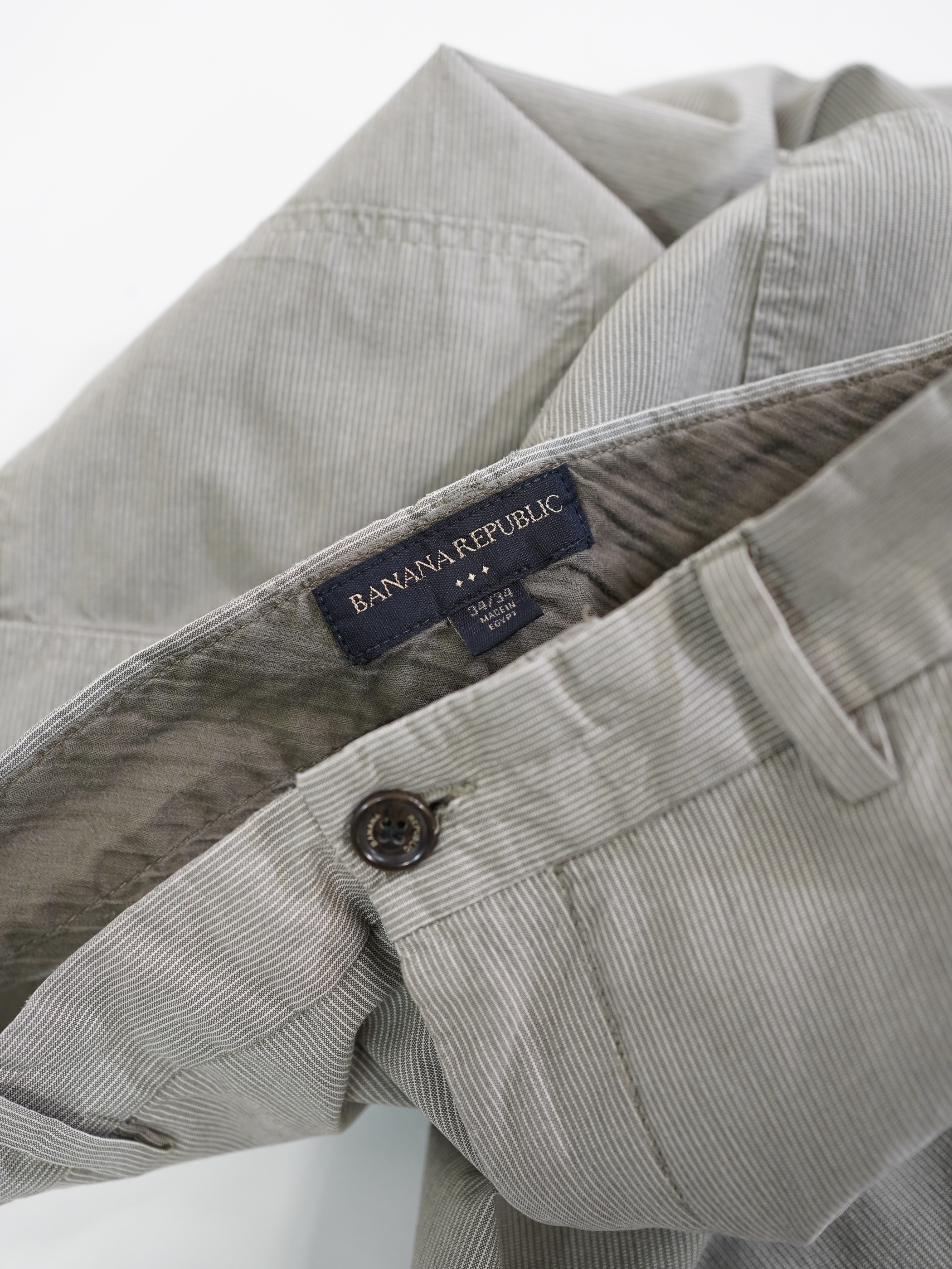 BANANA REPUBLIC Cotton stripe trousers / Made in Egypt