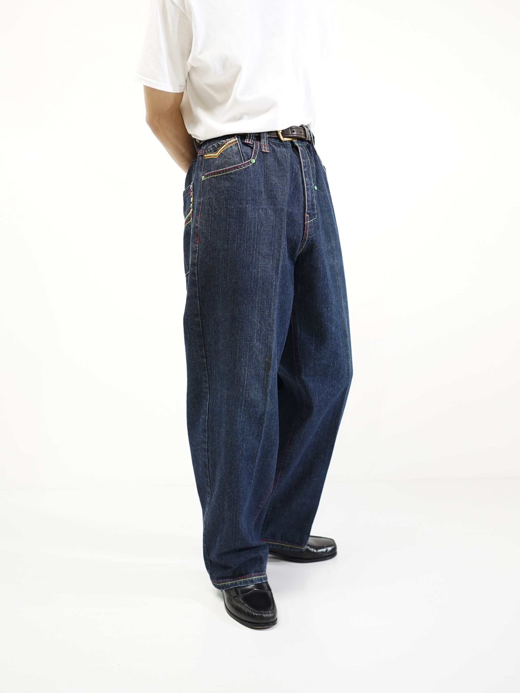 1990-00's Members Property Wide baggy Denim pants