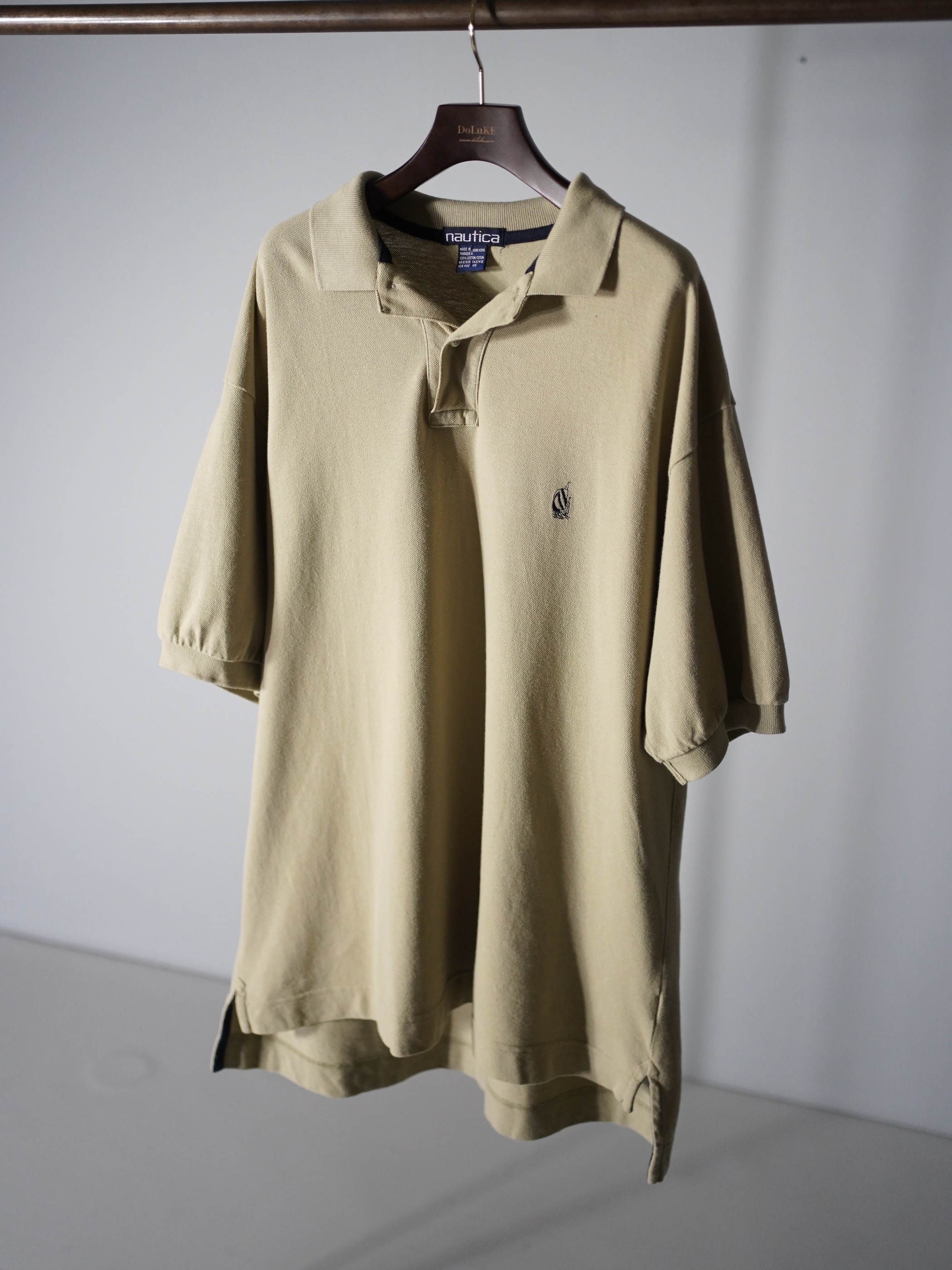 1990's nautica 1point polo shirt / Made in Hong Kong