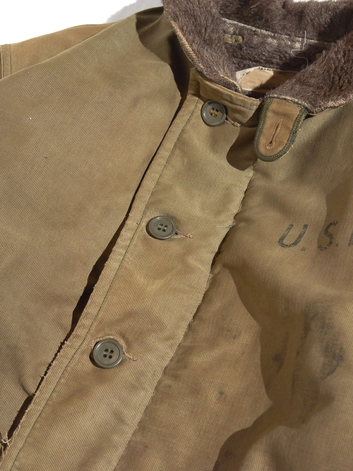 1940s "USN" N-1 deck jacket -OLIVE BROWN- <SALE¥60000→¥45000>