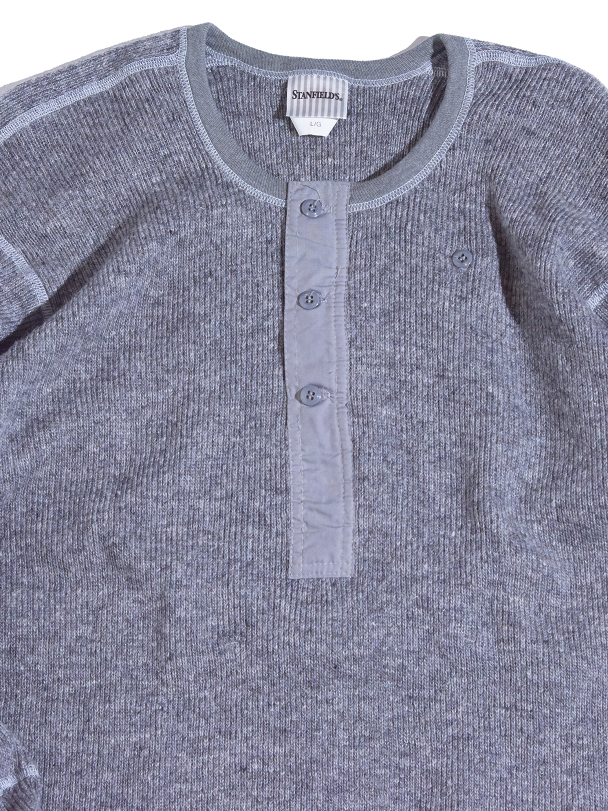 1980s "STANFIELD'S" wool henry thermal -GREY-