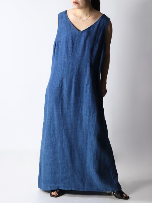 Linen flare one-piece