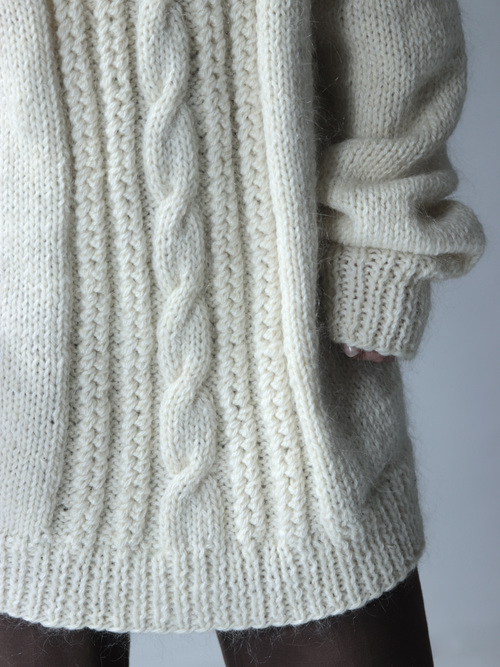Turtle Neck Over Knit Sweater