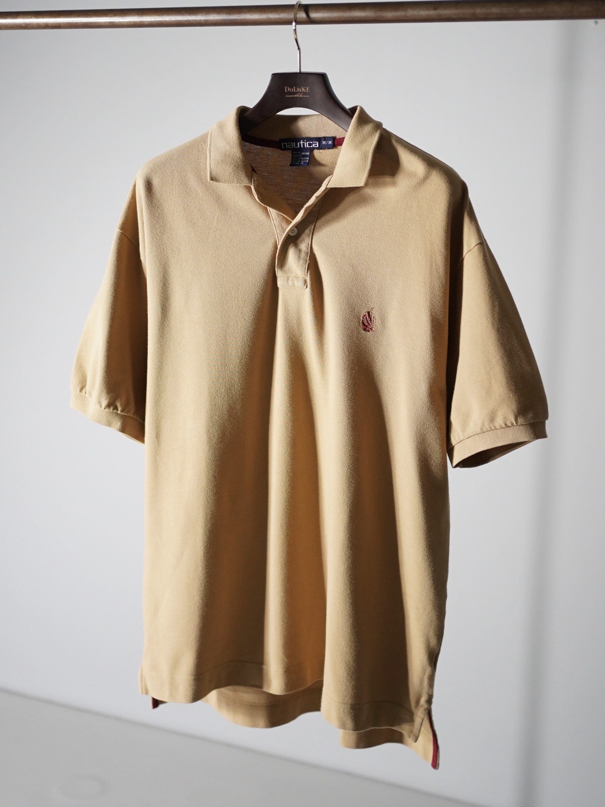 1990's nautica 1point polo shirt / Made in Hong Kong