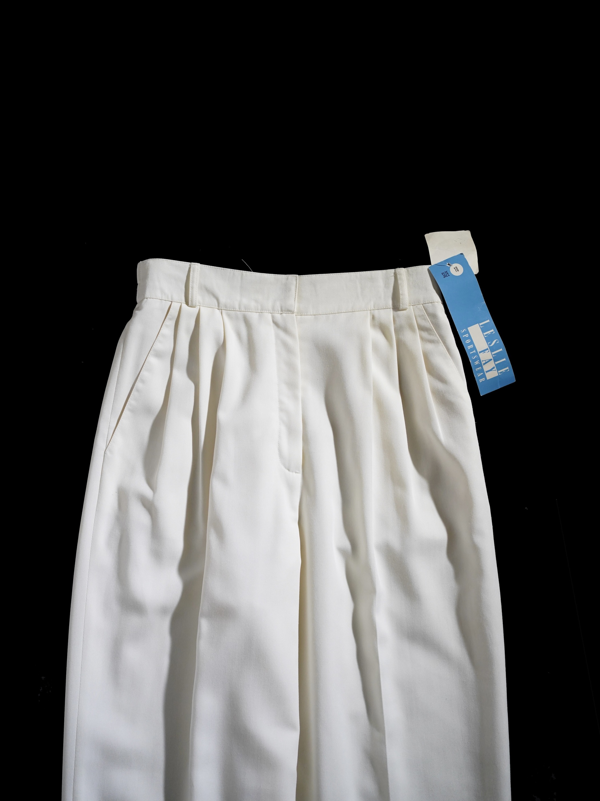 NOS 1990's~ LESLIE FAY Sportwear Poly Rayon 3tuck dress trousers 