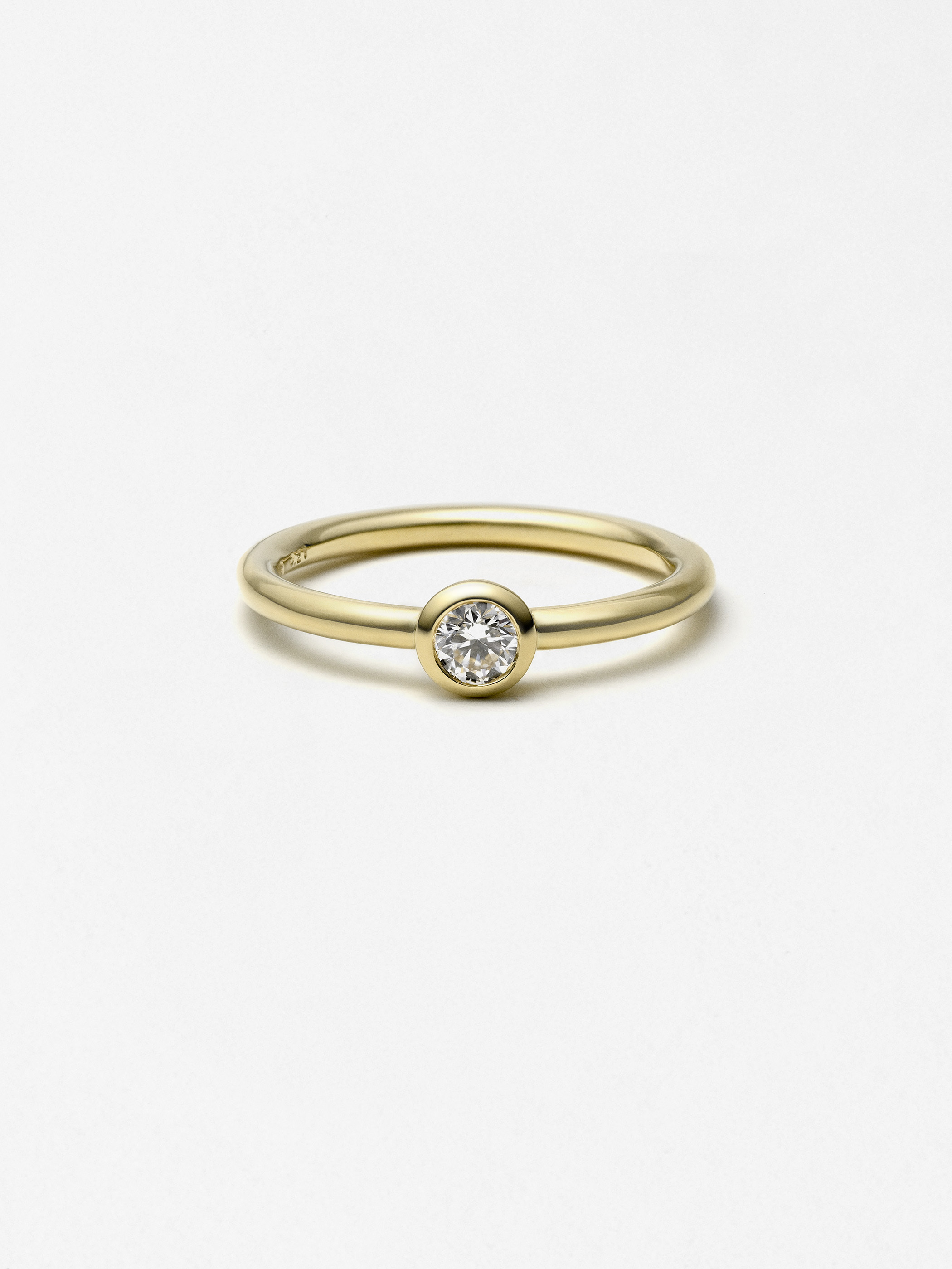 DIAMOND RING SOLITAIRE YG 0.2ct