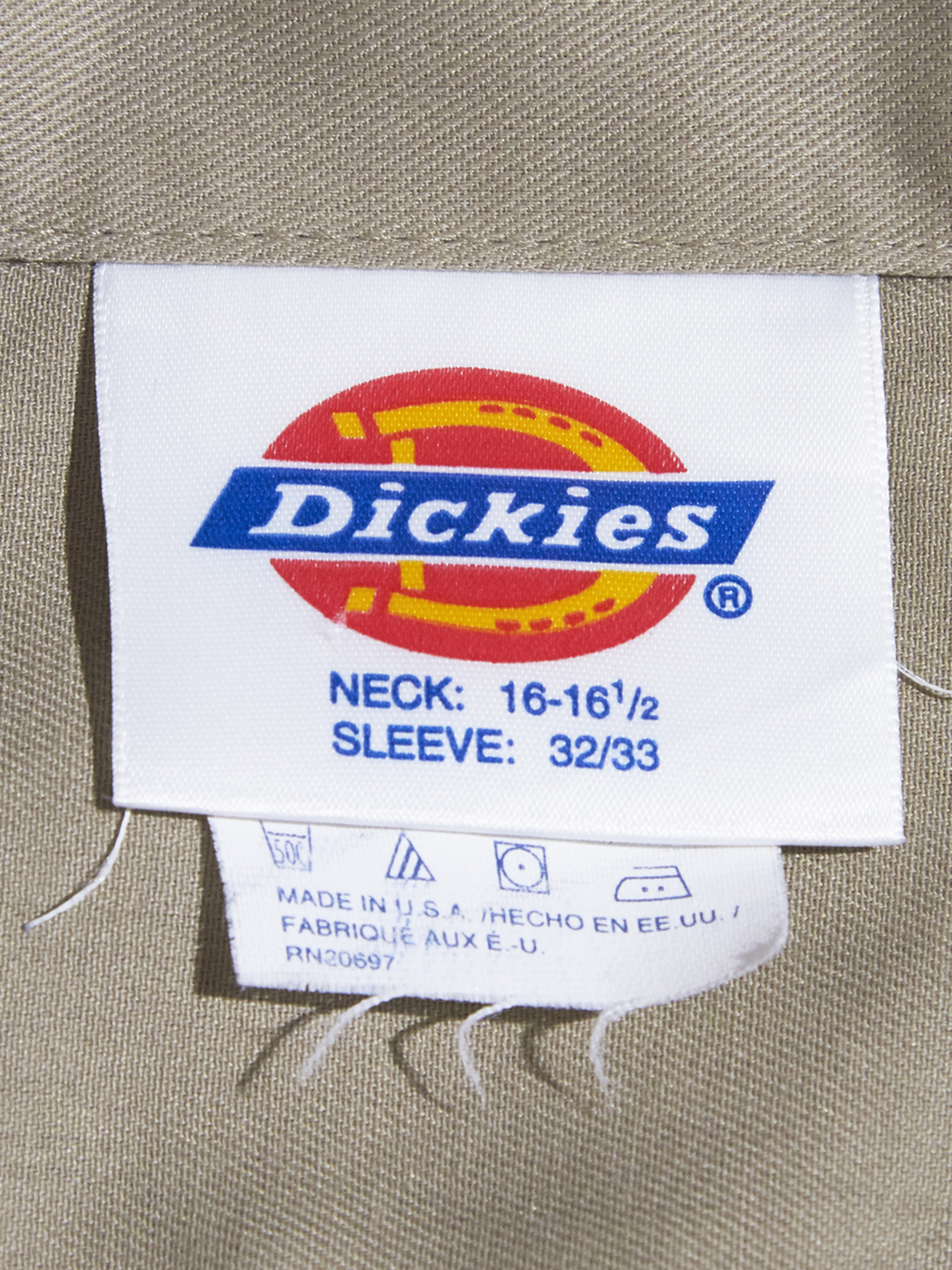1990s "Dickies" work shirt -KHAKI-