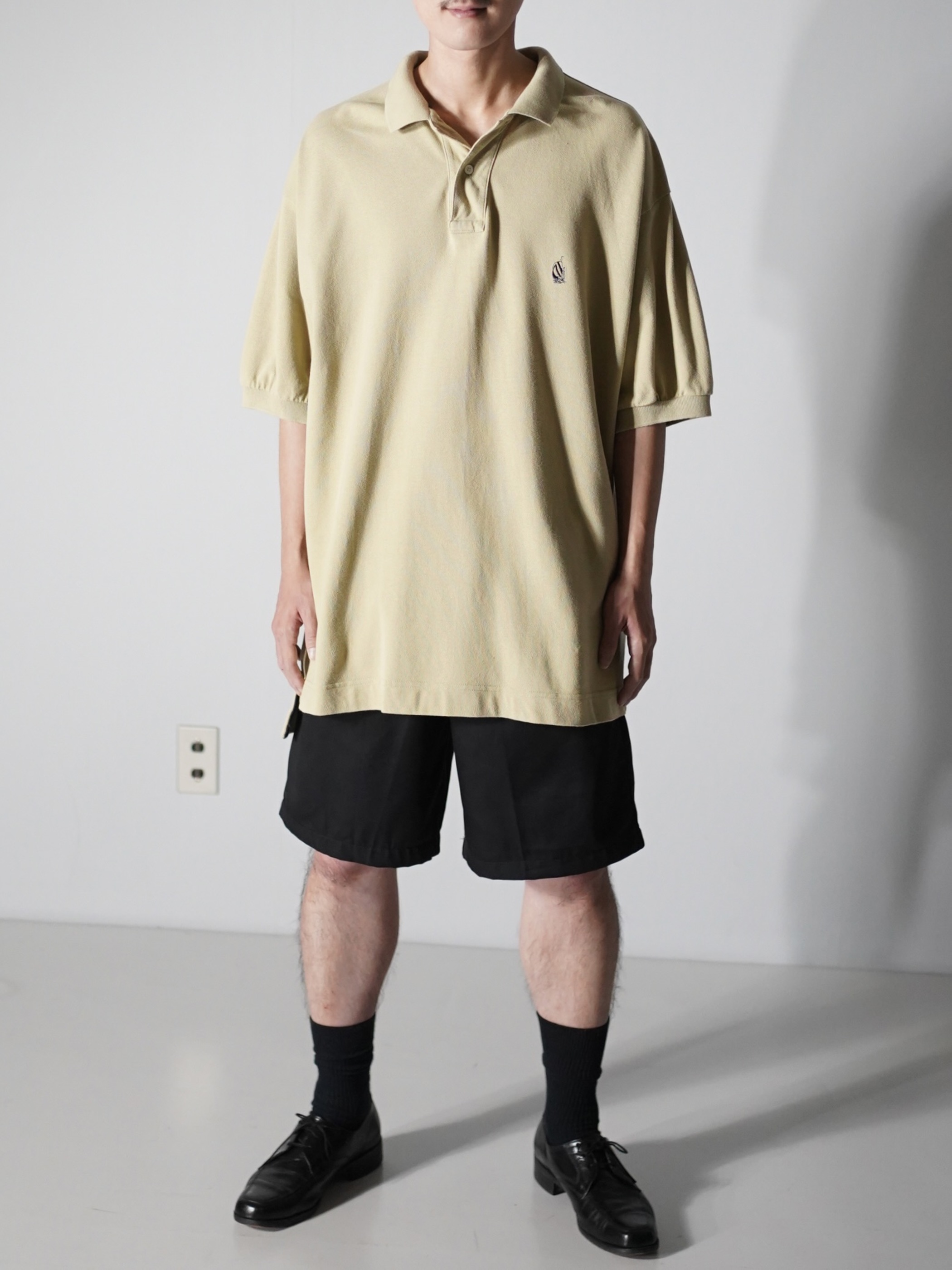 1990's nautica 1point polo shirt / Made in Hong Kong