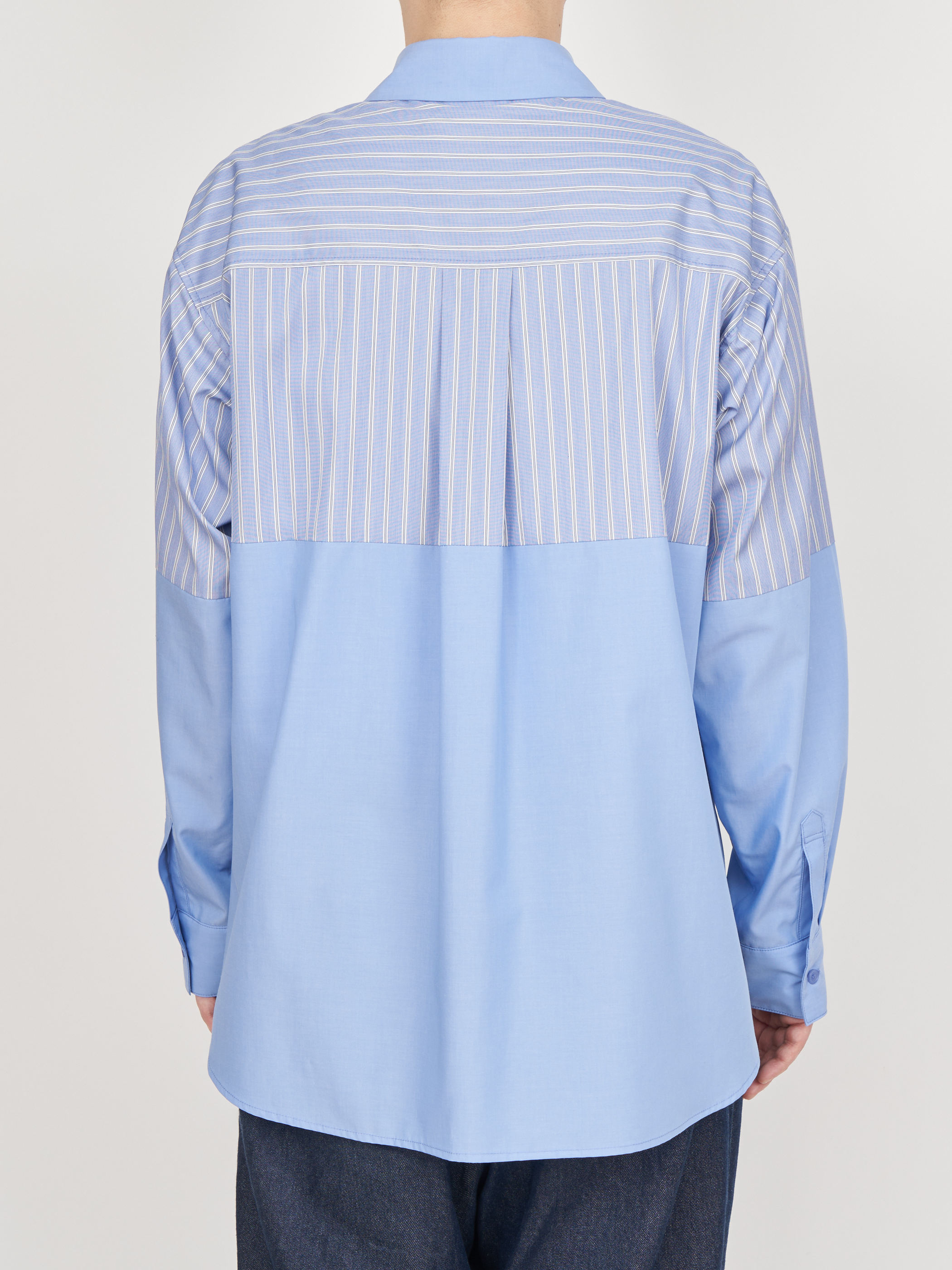 【受注商品】fake round collar shirt・LT.BLUE