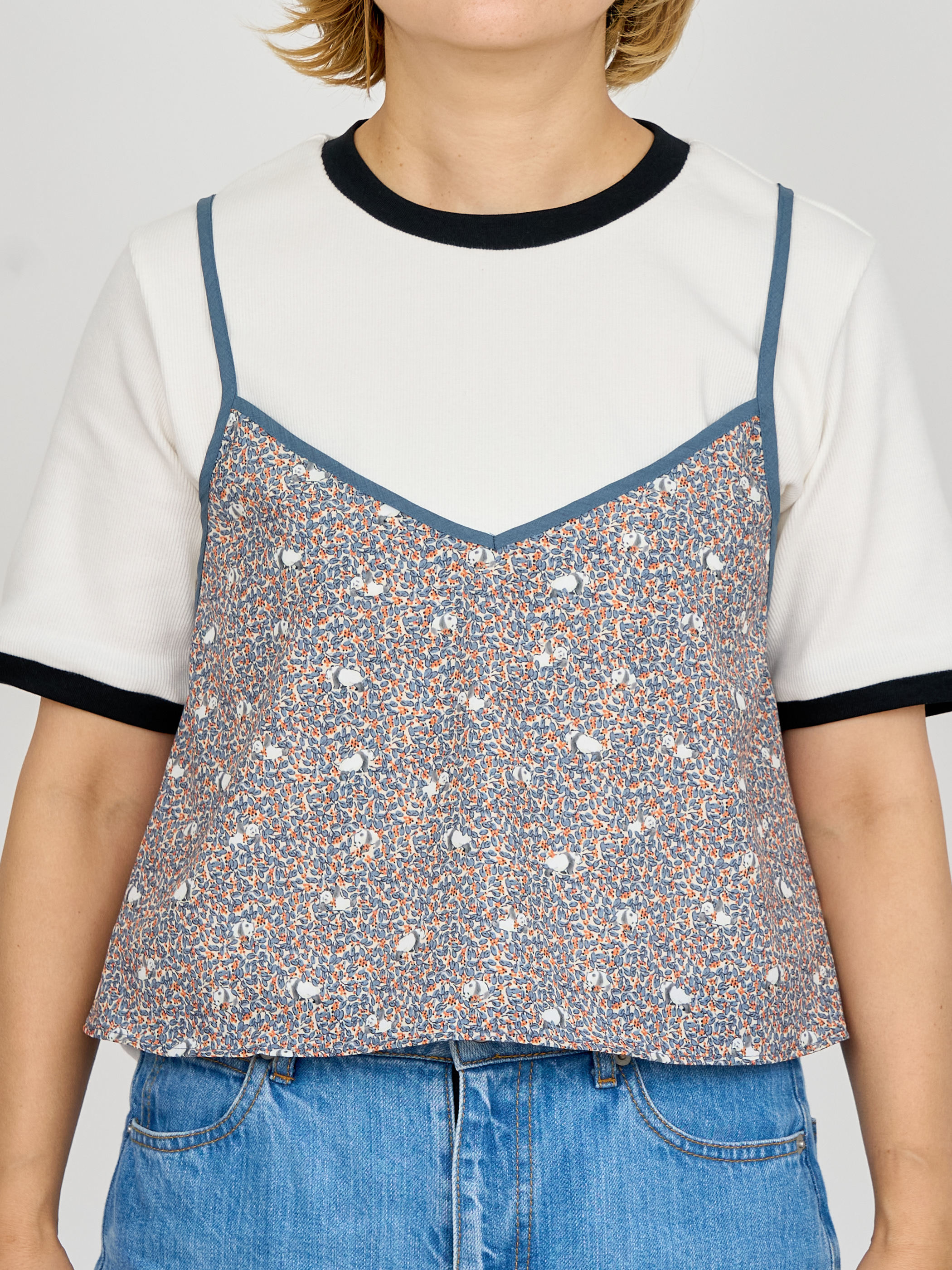 【受注商品】panda printed camisole・GRAY