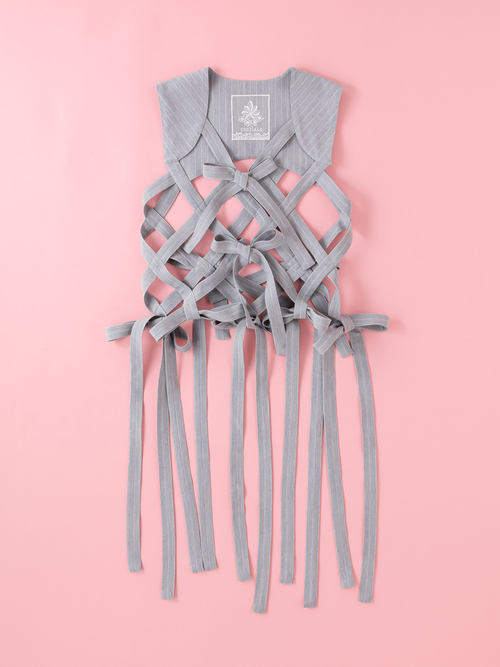 【3月お届け商品】striped ribbon vest