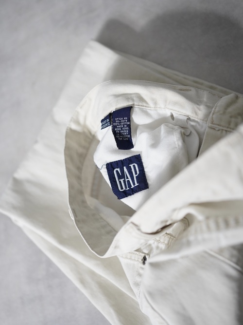 1980~90's GAP 501 motif cotton twill straight pants/Made in Hong Kong