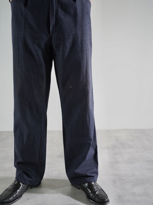 1980's- Euro Vintage tuck Twill Work pants / Garment Dye