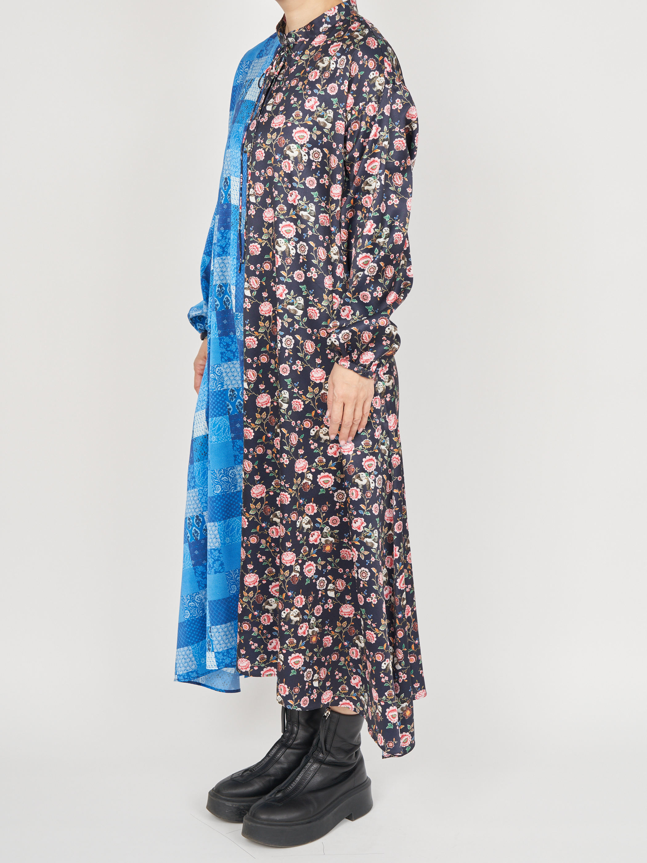 【受注商品】panda printed dress・NAVY×BLACK