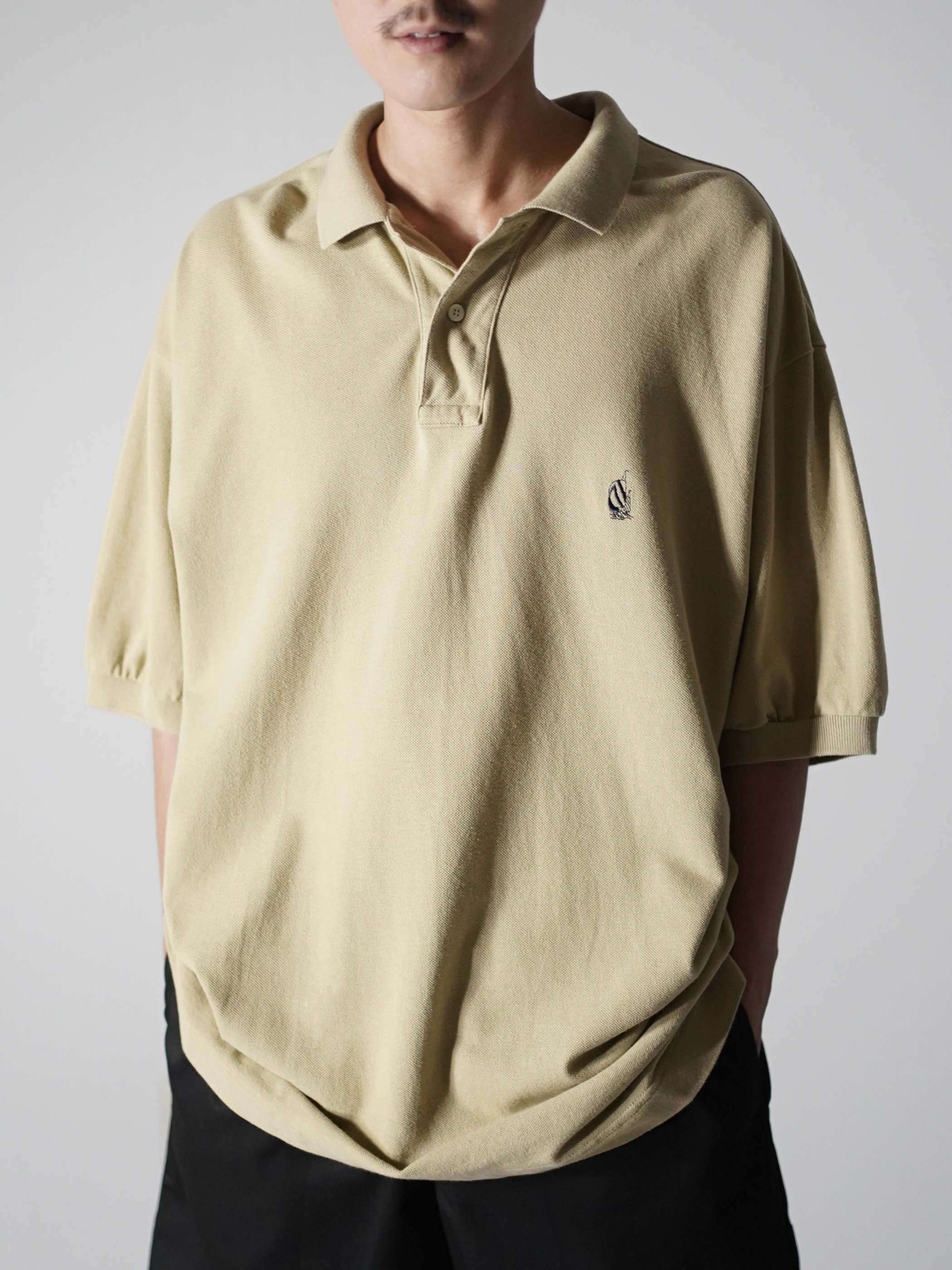 1990's nautica 1point polo shirt / Made in Hong Kong
