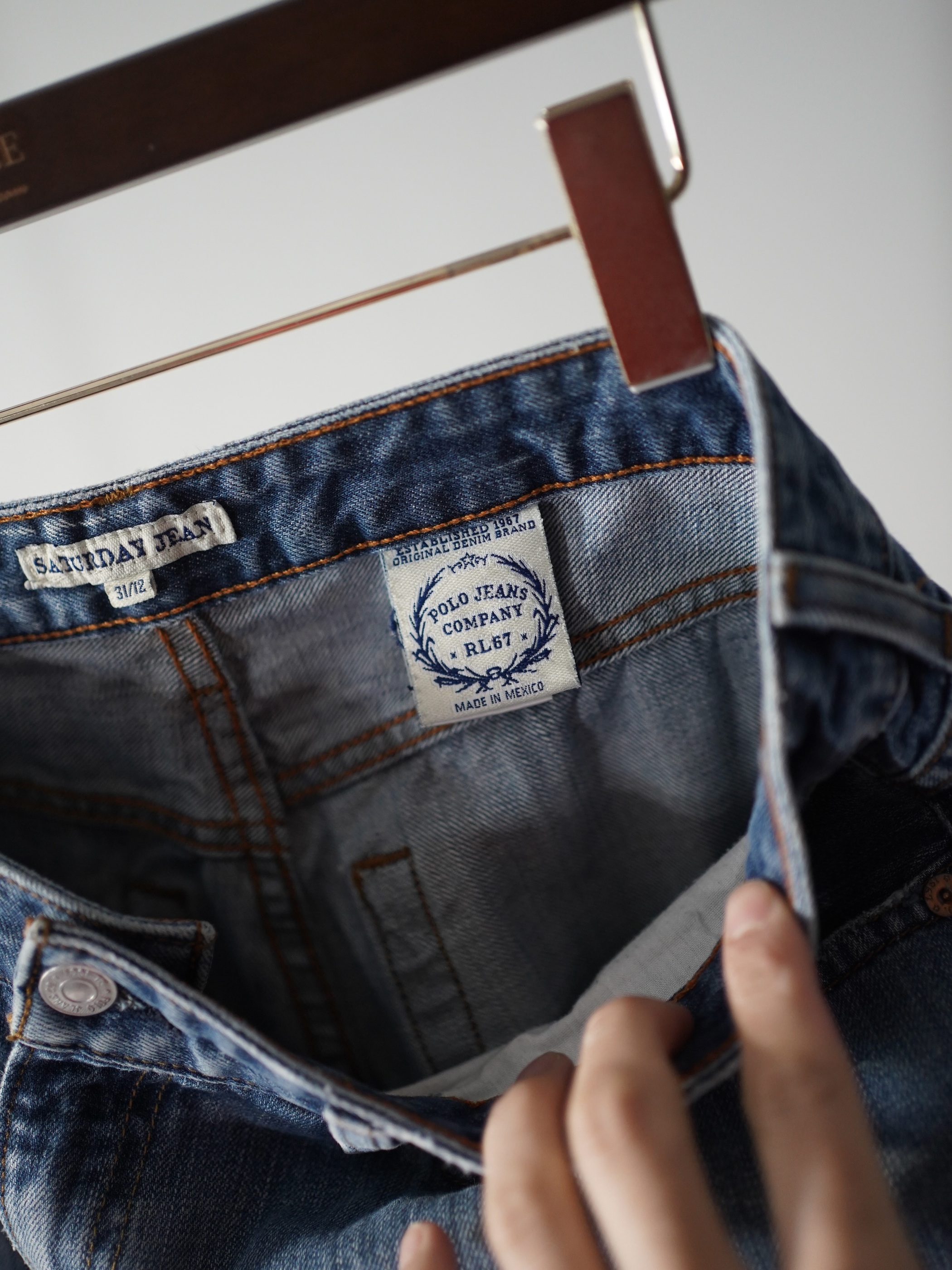 POLO JEANS COMPANY "Saturday jeans" denim pants/Made in Mexico