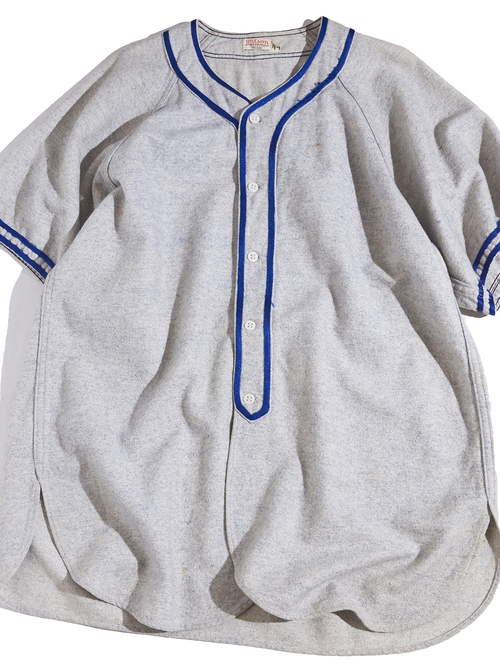 1950s "wilson" wool baseball shirt -GREY-  <SALE¥22000→¥17600>
