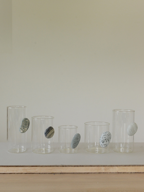 floating stone / 石付きグラス SS5