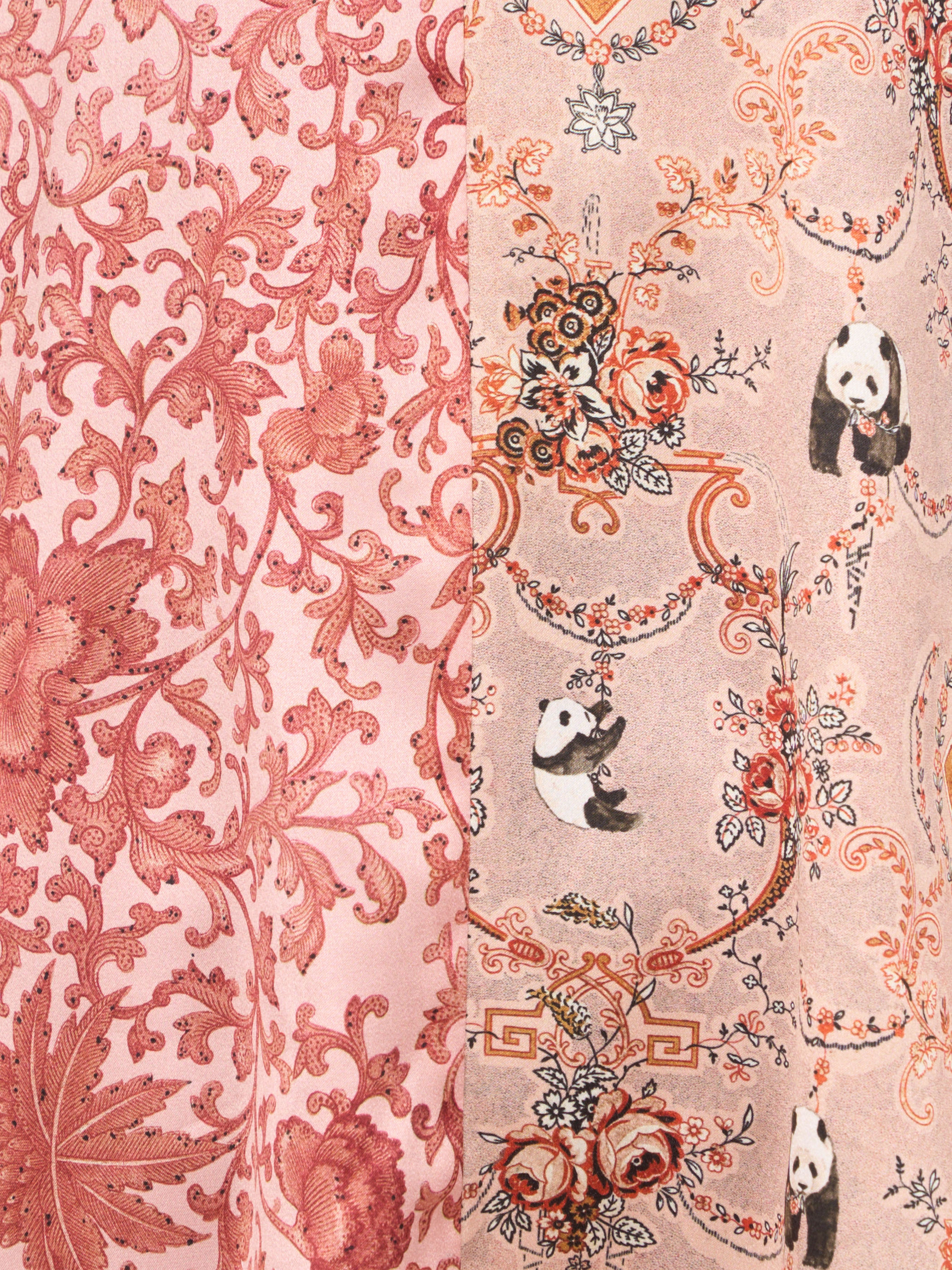 【受注商品】panda printed blouse・BEIGE×PINK