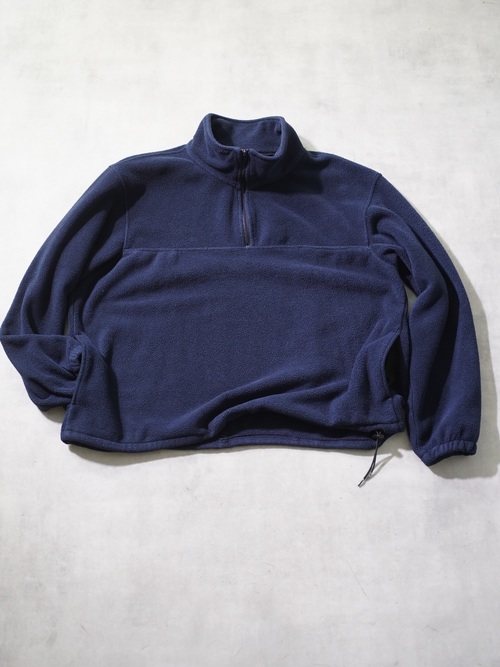 LANDS'END Wide silhouette Half-zip Fleece tops / Made in USA