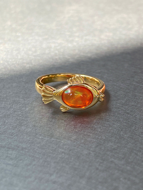 OPAL FISH Ring -mexico opal-